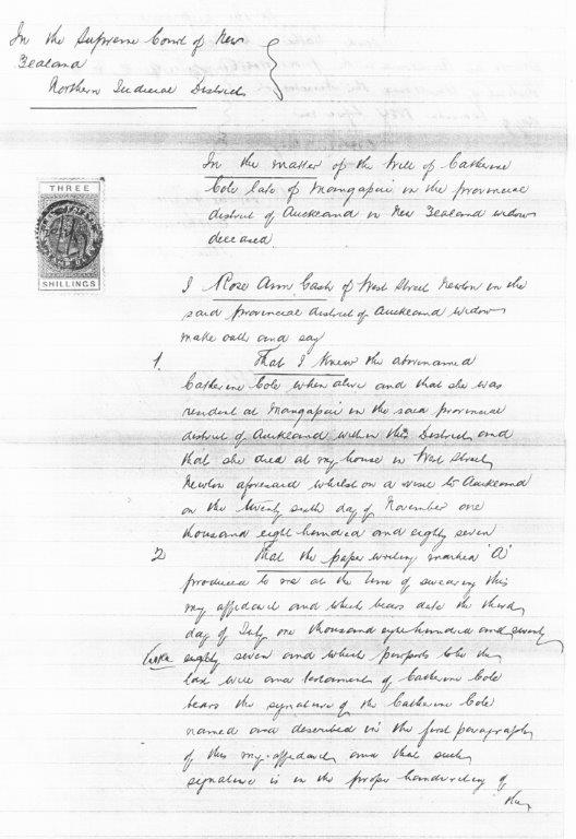 Catherine Cole Affidavits