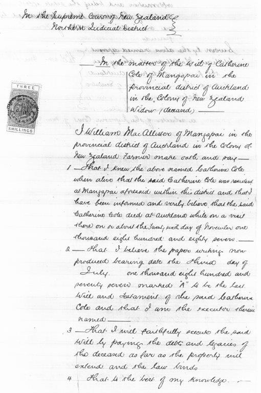Catherine Cole Affidavits